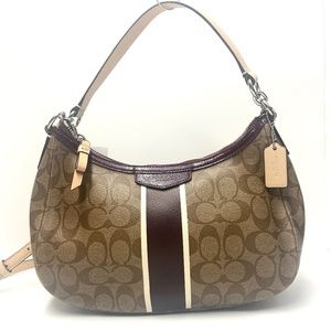 Coach Signature Stripe Demi Crossbody